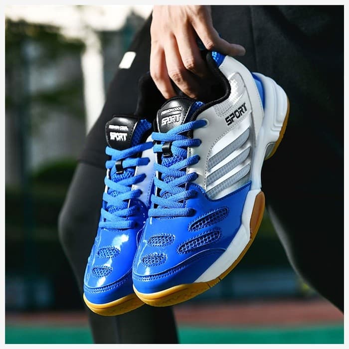 COD Sapatos masculinos de Badminton ao ar livre respirável antiderrapante tênis de cano baixo masculino durável cor sóli