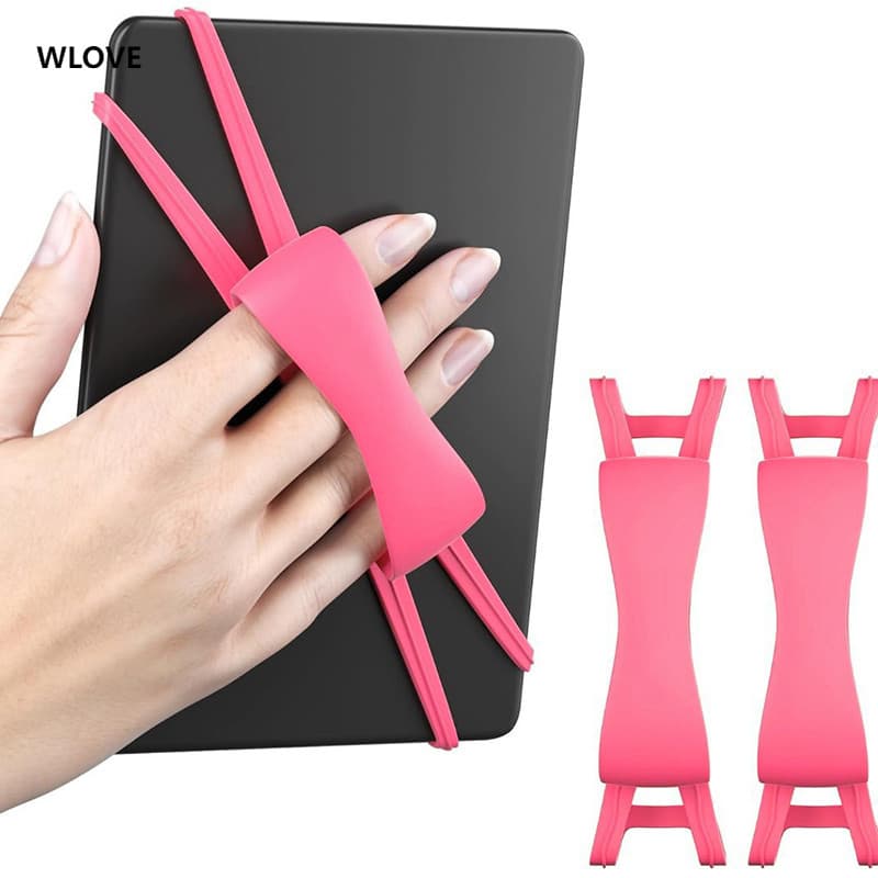 1 Pçs Alça De Mão De Silicone Macio Para Tablets Kindle Confortável Leve Suporte De Aperto De Dedo Tiras De Alta Elastic