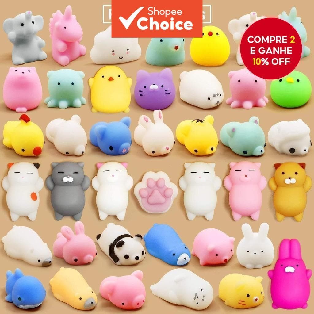 Squishies Kawaii Mochi – 30 Peças De Alívio De Estresse De Animais Fofos Para Crianças , Lembrancinhas E Presente De Ani
