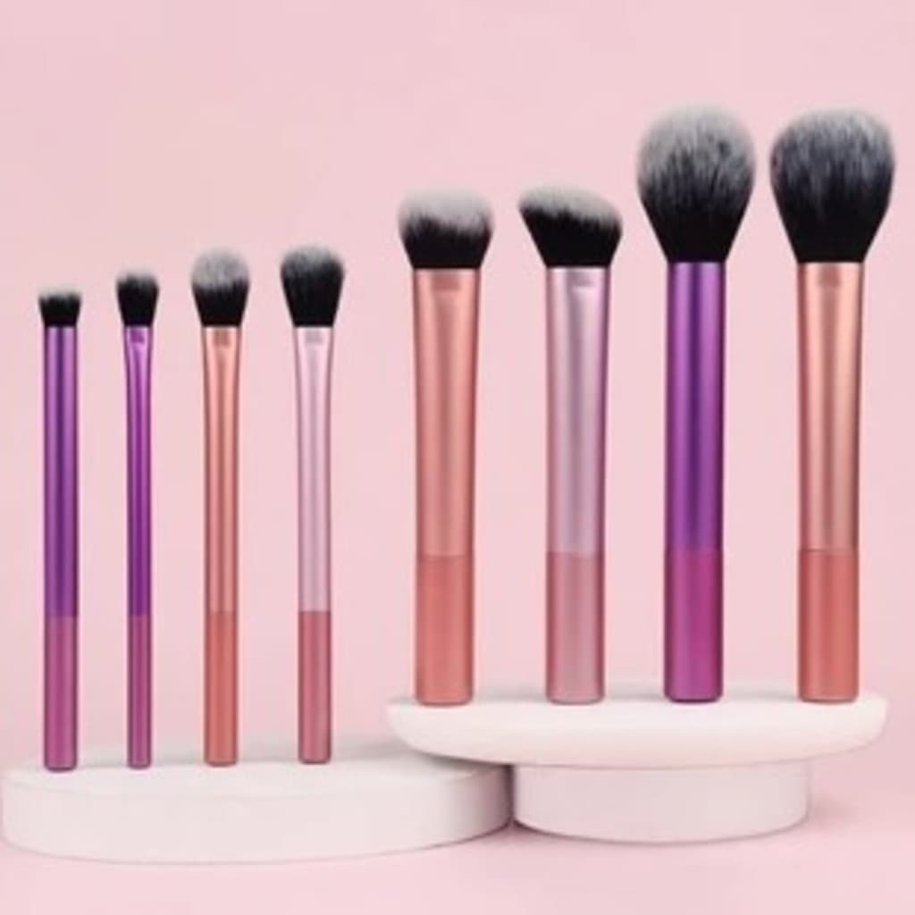 ANA1108 Conjunto De Pincéis De Maquiagem Profissional De 8 Unidades De Contém Pincel De Pó