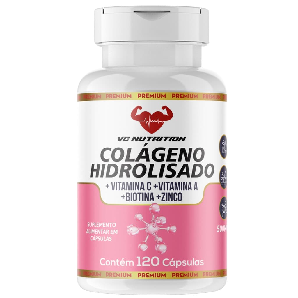 Colágeno + Vitamina C A Zinco Biotina – Pele, Cabelos e Unhas