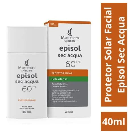 Protetor Episol Solar Sec Acqua Fps60 Sem Cor 40ml Mantecorp