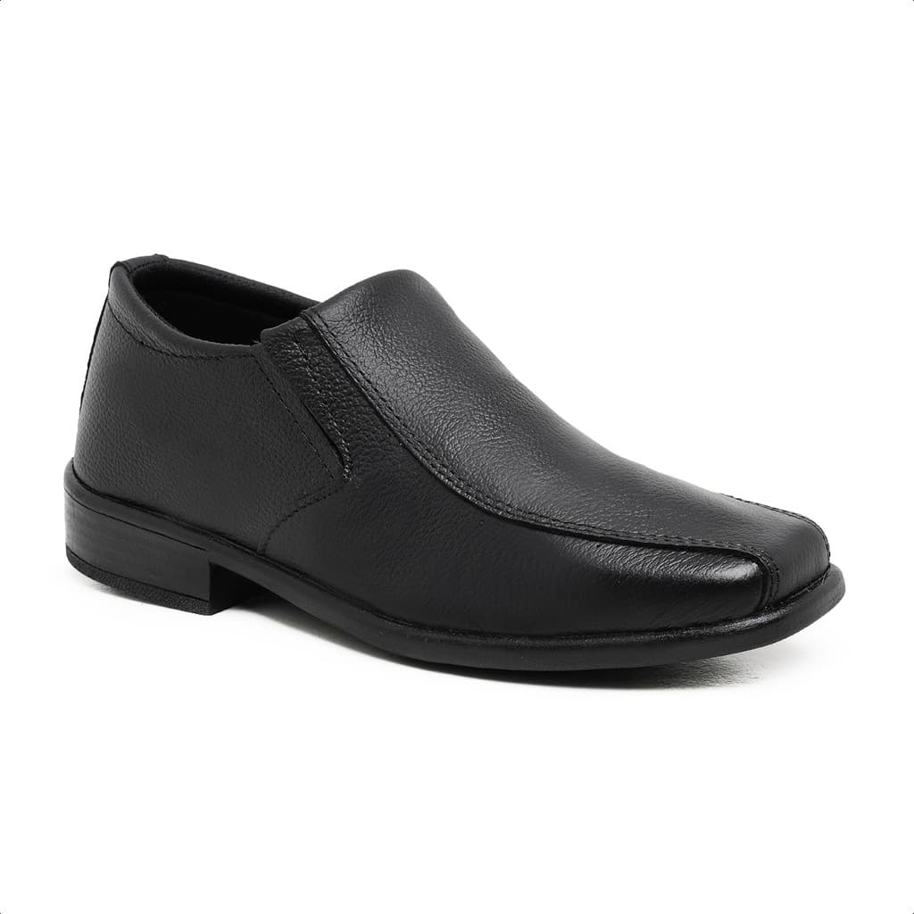 Sapato Infantil Couro Social Menino Liso Casual Costurado
