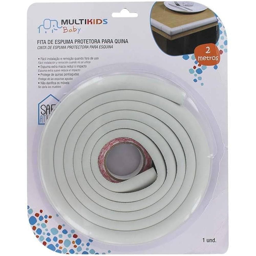 PROTETOR PARA QUINA DE MESA FITA ESPUMA MULTIKIDS 2 METROS BB254