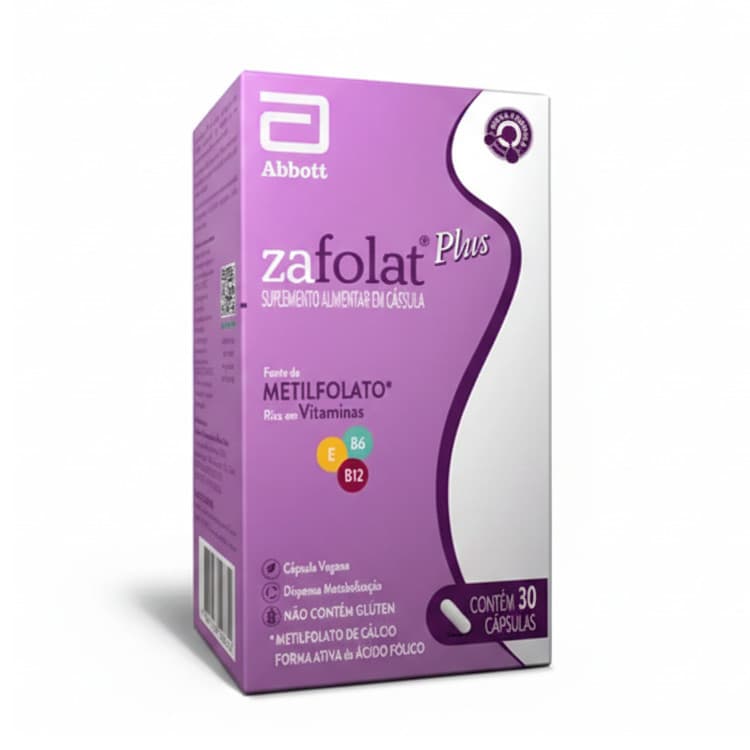 Polivitamínico Zafolat Plus Para Gestantes Abbott 30 Comprimidos