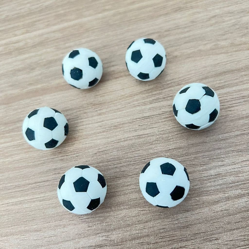 Borrachas Esportivas Bola de Futebol – Acessório Escolar Criativo para Lápis 