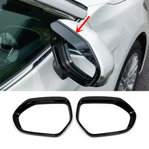 Sobrancelha Preta Brilhante Da Chuva Do Espelho Retrovisor Para Toyota Camry 2018-2025