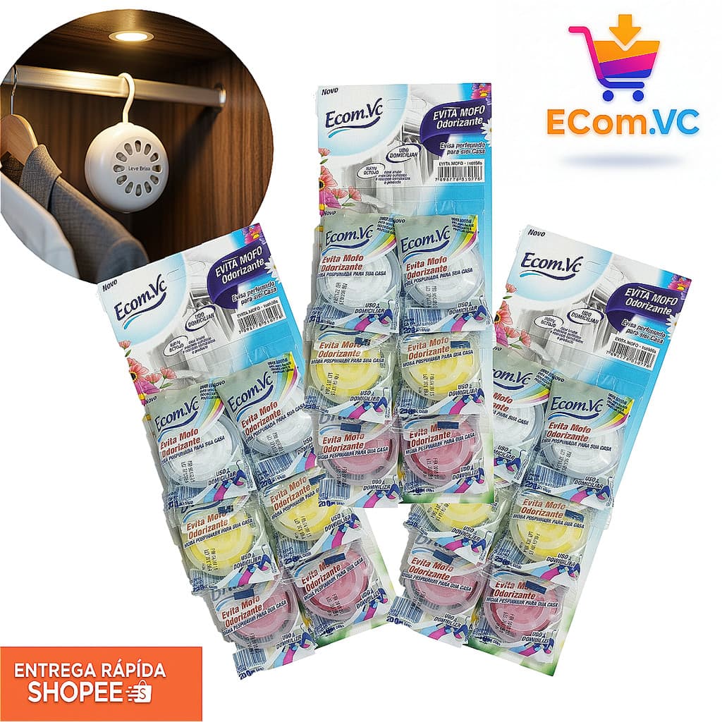 Evita Mofo Odorizante Leve Brisa Kit Promocional Anti Umidade Fungos Guarda-Roupa Gavetas