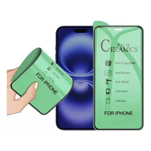 Kit 2 Película Cerâmica iPhone(6/6S//8 Plus/11 Pro / X/XR/ Xs Max / 12/13 14 15 16) cobre toda a tela