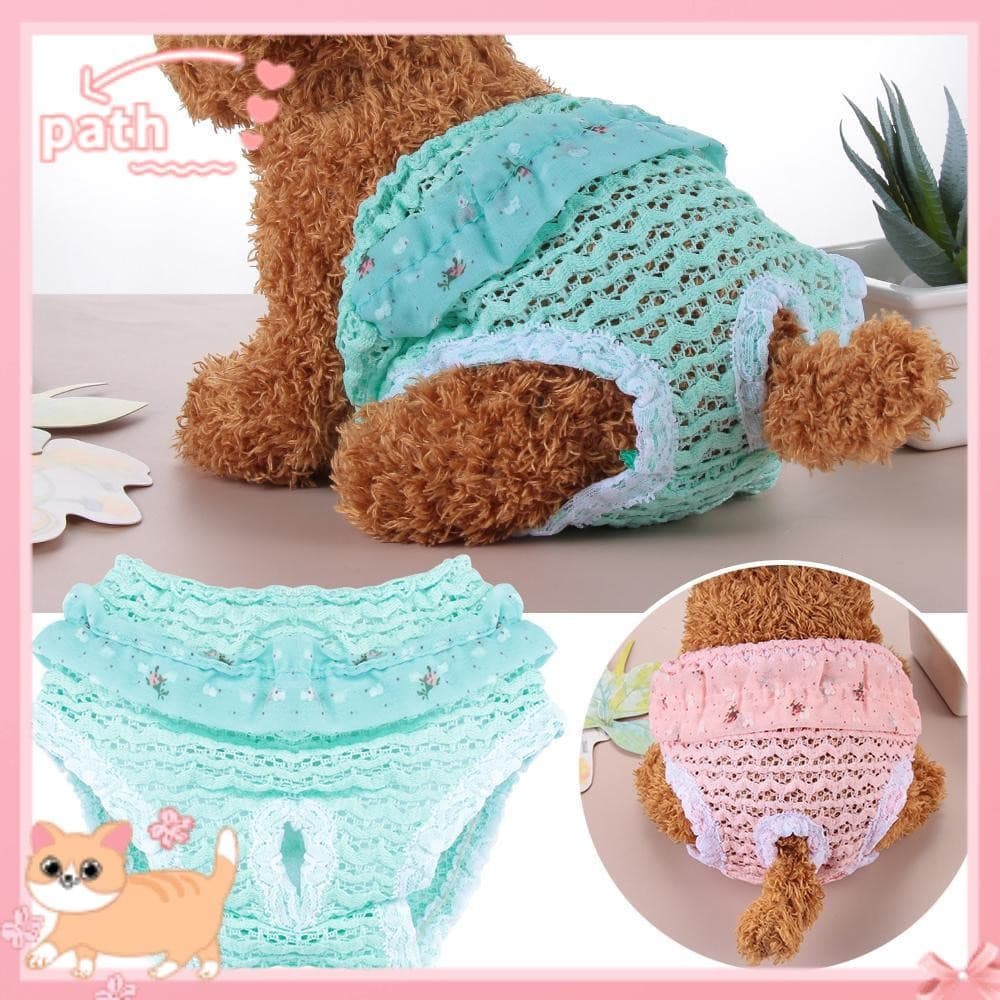 PATH Calcinha Para Cachorro Chiffon Home & Living Roupa Íntima Fofa Fralda