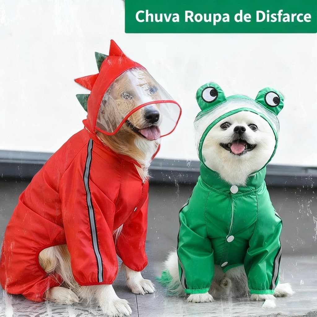 À prova d'água para uso externoCapa De Chuva De Cachorro De Quatro Patas Universal Para Animais De Estimação /
