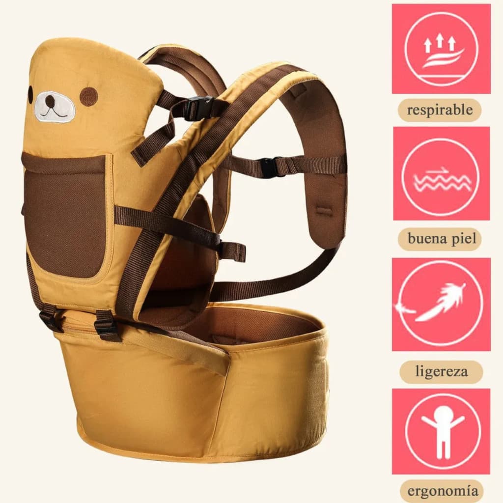 Bolsa Canguru Carregador Ergonômico Bebê 10 Posições 3 Em 1