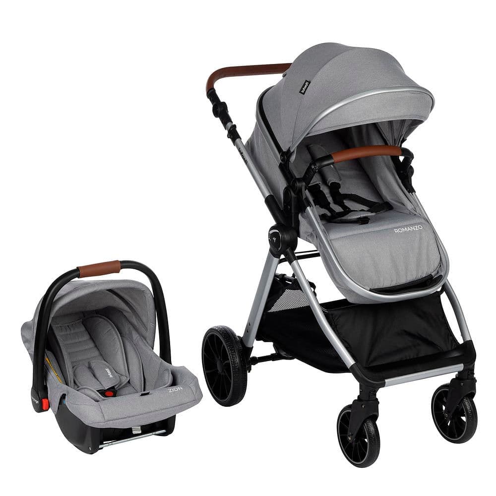 Travel System Romanzo Duo 3 Posições (0 a 15 kg) - Cinza Granizo