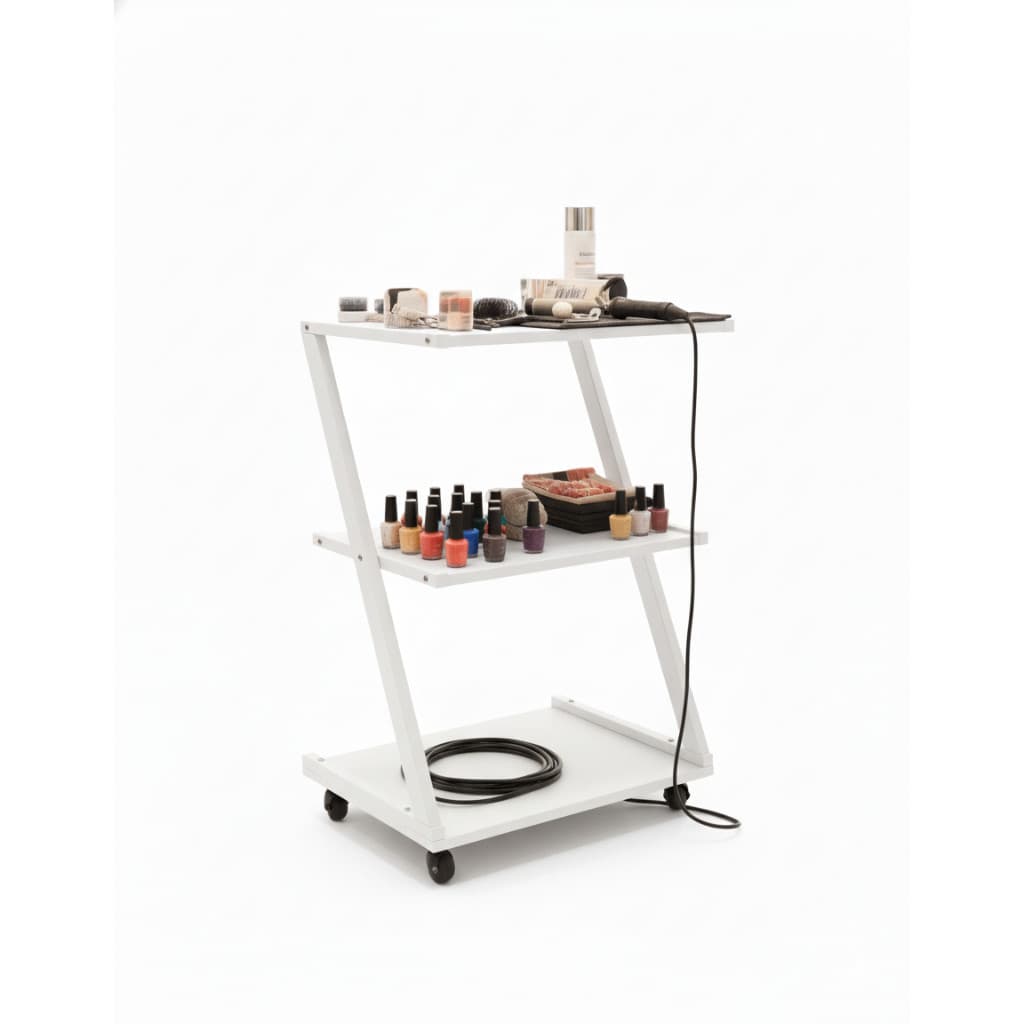 CARRINHO ESTETICA EM Z SUPER PREMIUM PARA MANICURES SALOES DE BELEZA E TATUADORES