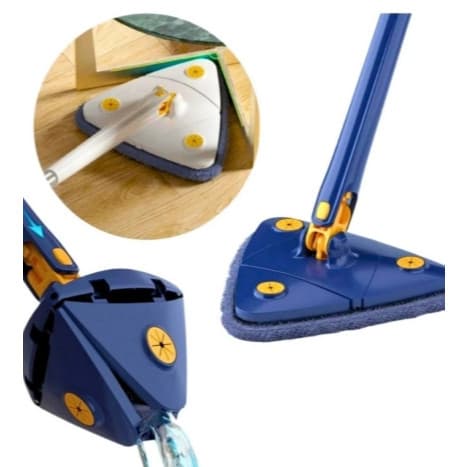 Mop Giratório Triângulo – Kit Limpeza Prática com 2 Refis de Microfibra