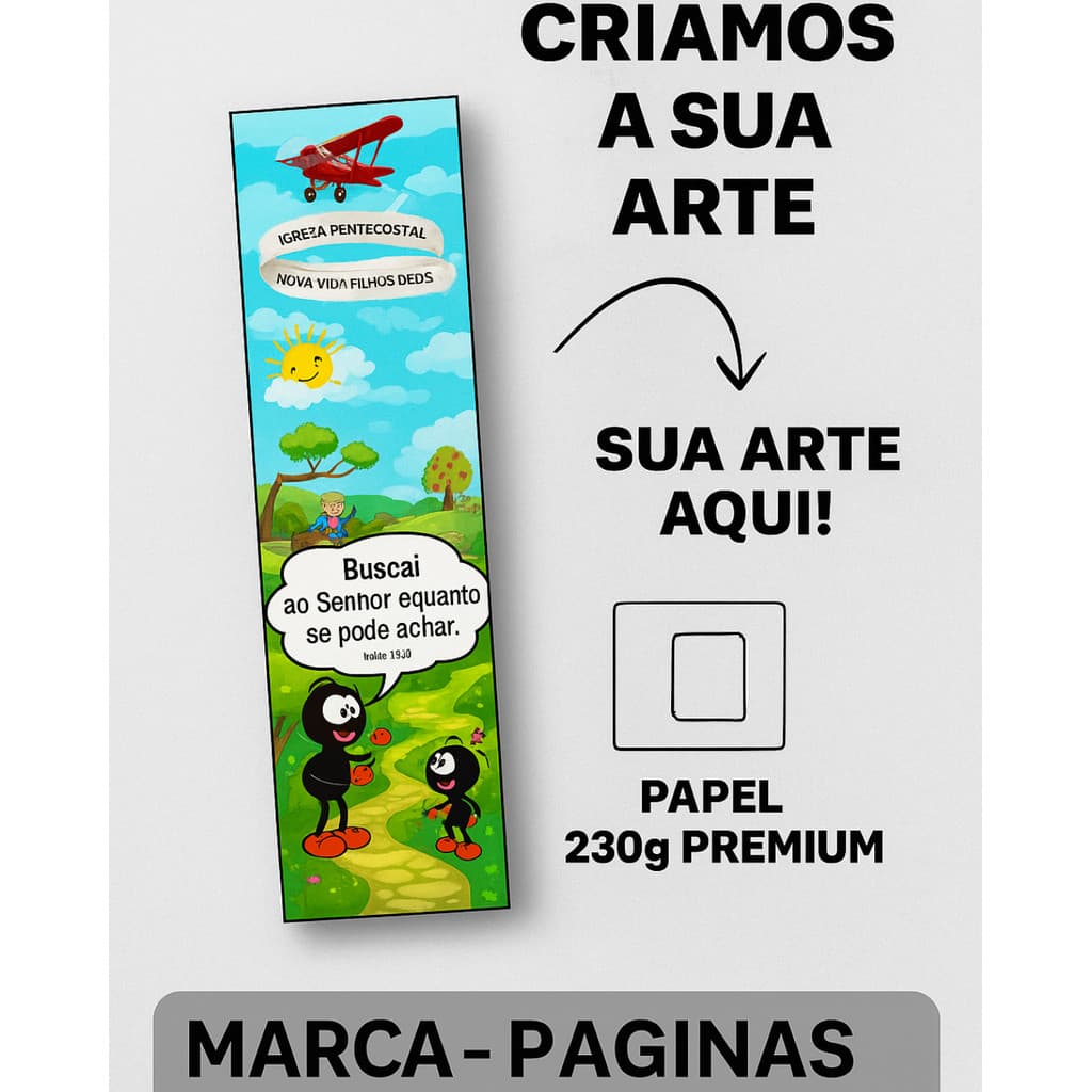 Marca Página Personalizado 230g – Criamos Sua Arte | Para Bíblia, Livros, Congressos e Eventos