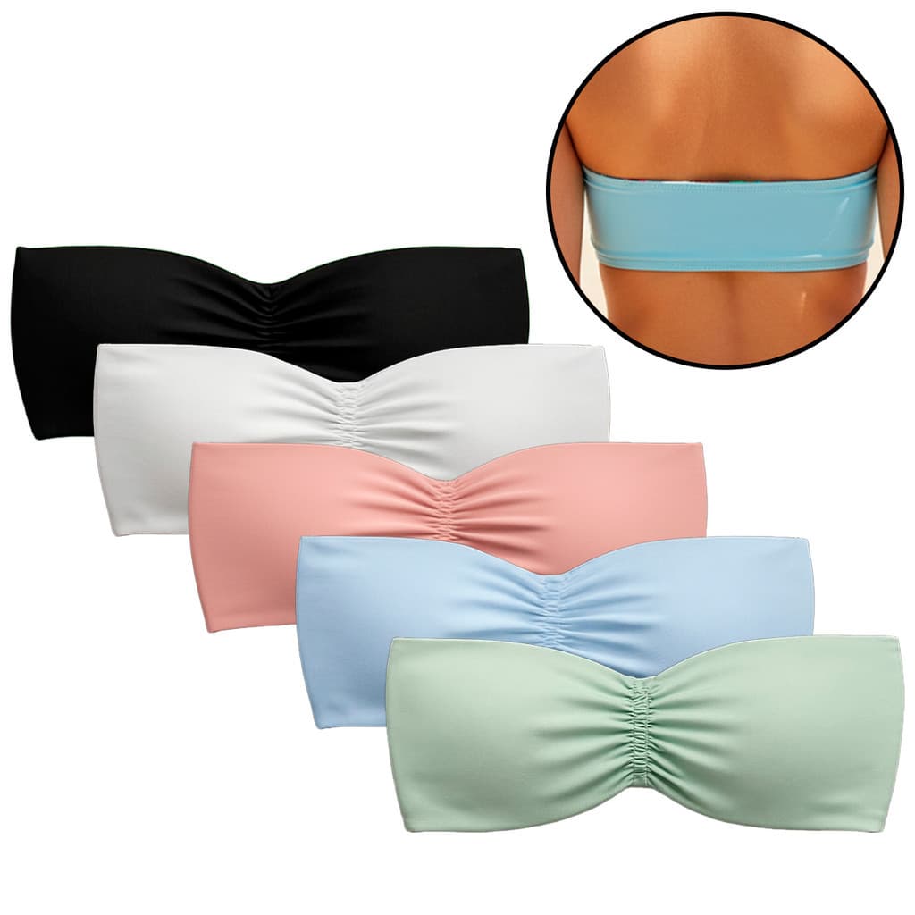 Kit 3 Top Faixa Juvenil Menina Moça com Bojo | Tomara que Caia Conforto Sustentação