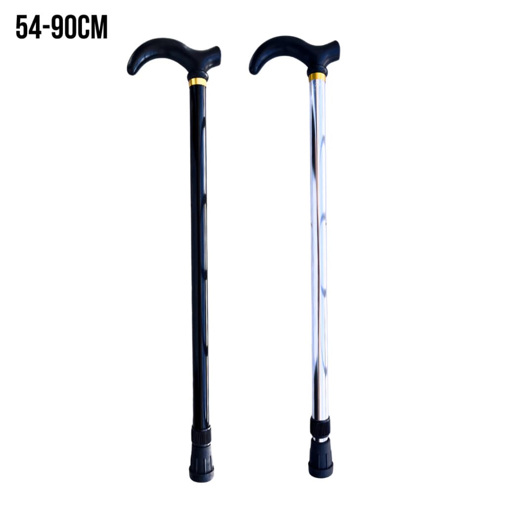 Bengala Prata Preto Bastão Alumínio Regulável Regulagem Altura Apoio Criança Adulto Idoso