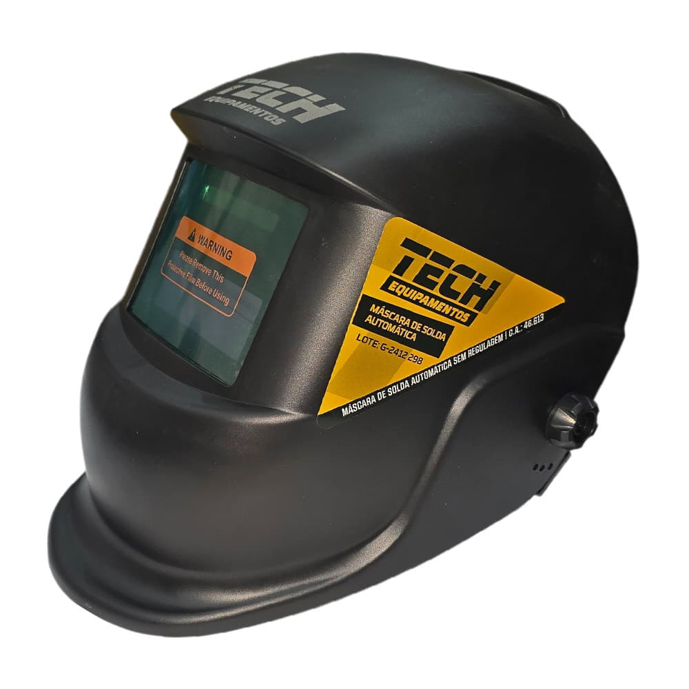 Máscara de Solda Automática Tech DIN 11 com Visor 90x31mm e Proteção UV/IR Solar
