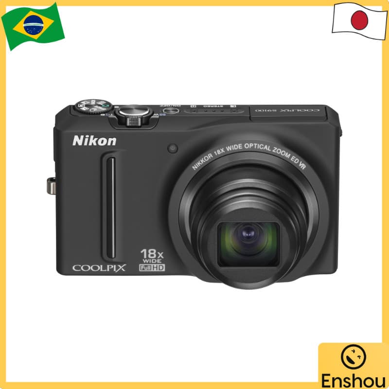 [USED]Do Japão [USADO]Nikon Digital Camera COOLPIX S9100 Noble Black S9100BK