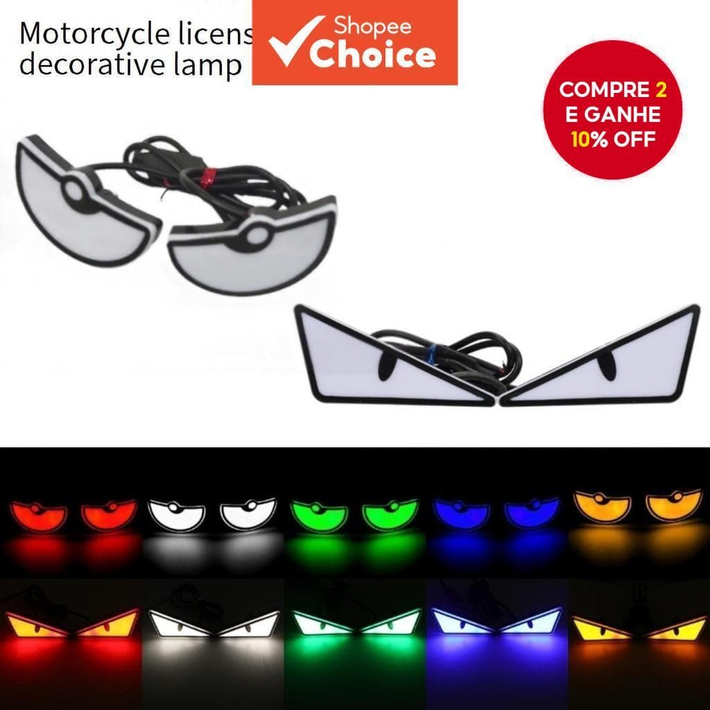 TCYATO Motocicleta LED Diabo Olhos Luzes-Mini Lente Do Projetor , Farol De Demônio E Lâmpada De Sinalização 2 Peças