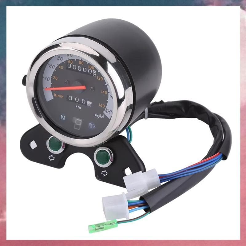 (Rbqx) Medidor De Velocímetro De Motocicleta Universal Dual Odômetro Display Digital Gear
