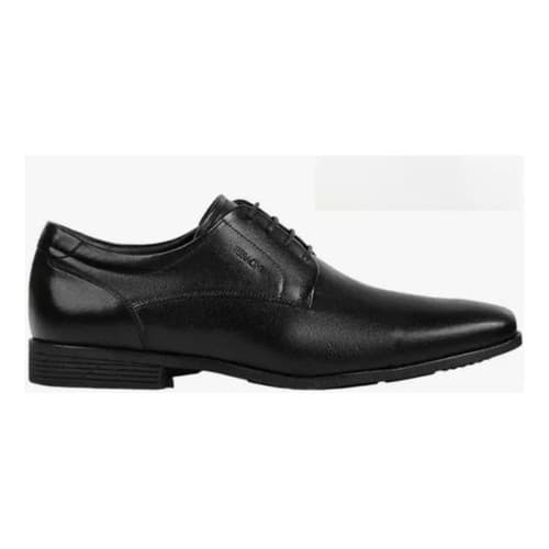 Sapato Masculino Ferracini London Preto 4465-281g Cadarço Socia Esporte Fino em Couro Sola Borracha