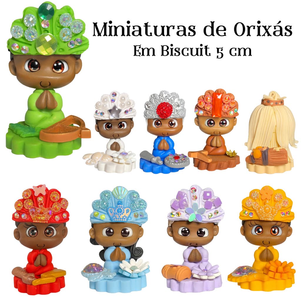 Escultura Baby Orixá em Biscuit 5 cm Pureza e Doçura