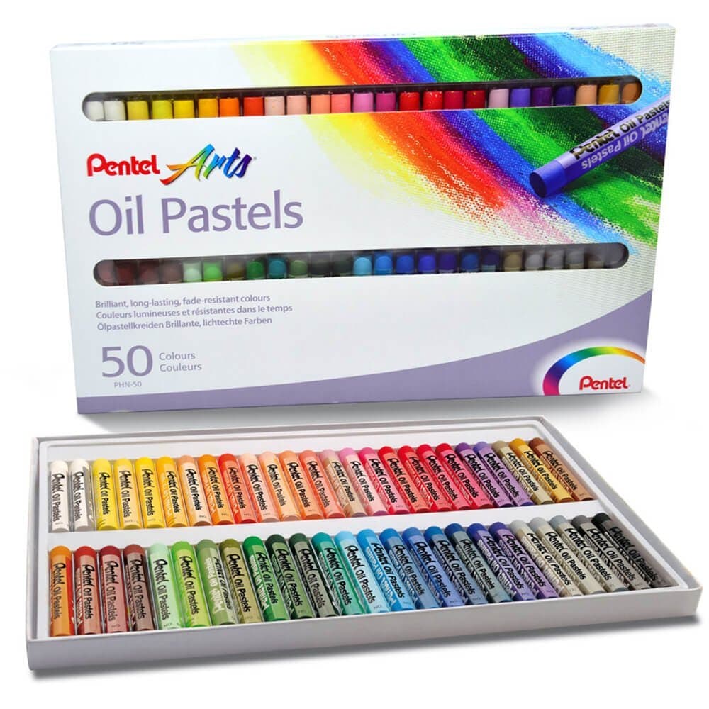 Giz Pastel Oleoso 50 Cores Pentel ESTOJO GRANDE