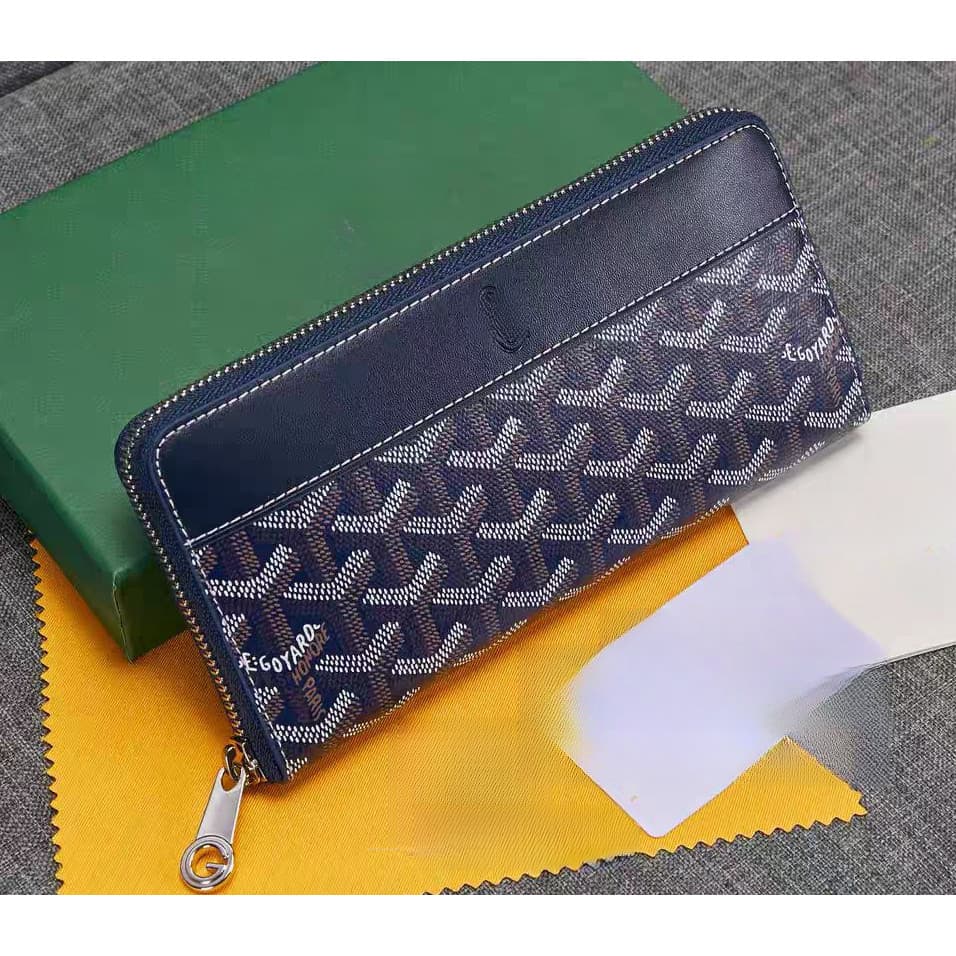 Nova Carteira com Zíper Moda Longa Impressa Porta-Moedas e Cartões