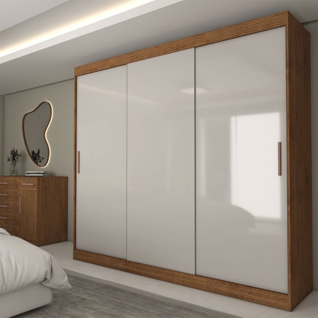Guarda-Roupa Casal Columbia 3 Portas 2 Gavetas 100% MDF - Panorama Móveis