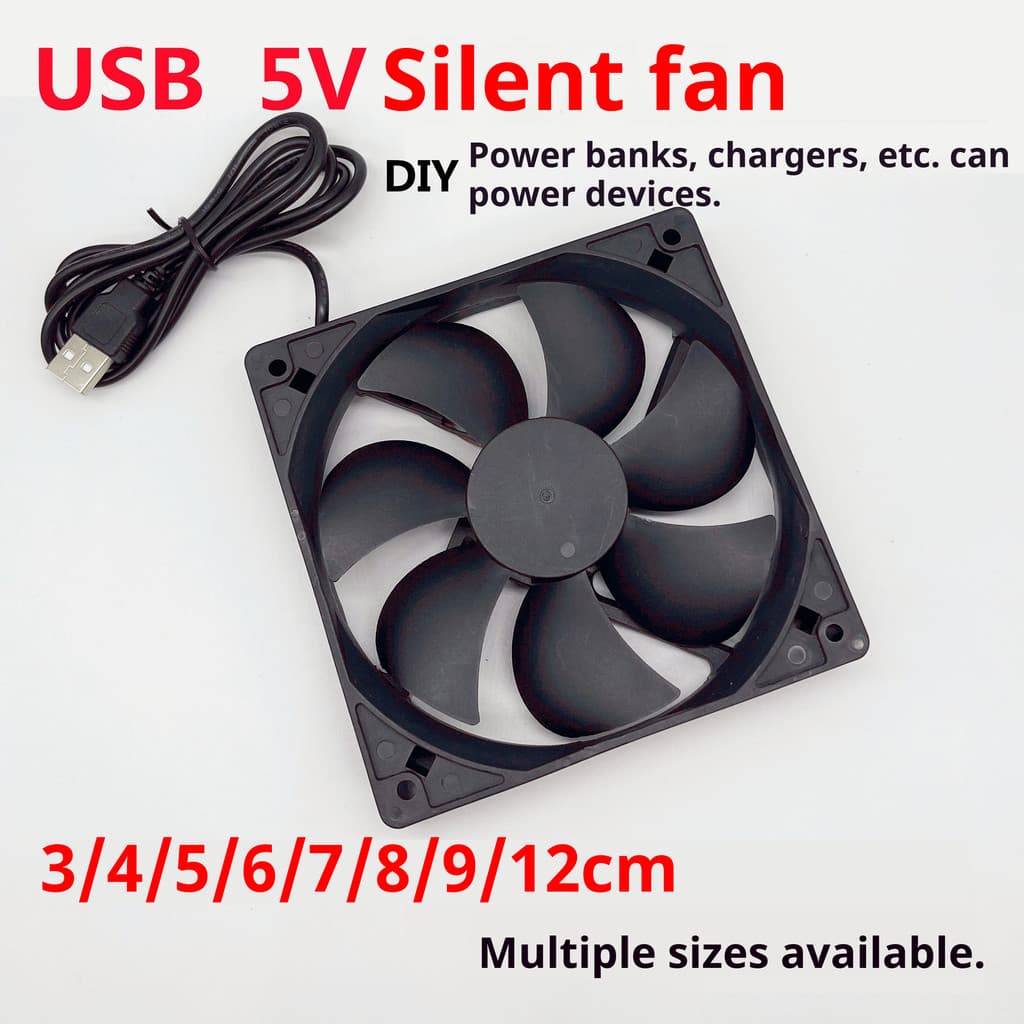 Ventilador De Resfriamento Silencioso De 50 Mm , Com interface USB DC5V , Adequado Para DIY , Roteadores , consoles De J