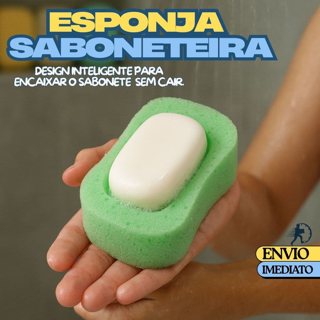 ESPONJA/BUCHA DE ESPUMA P/BANHO/ESFOLIANTE SABONETEIRA COLORS 120X80X35MM 000422/2356 ESPONFLORA