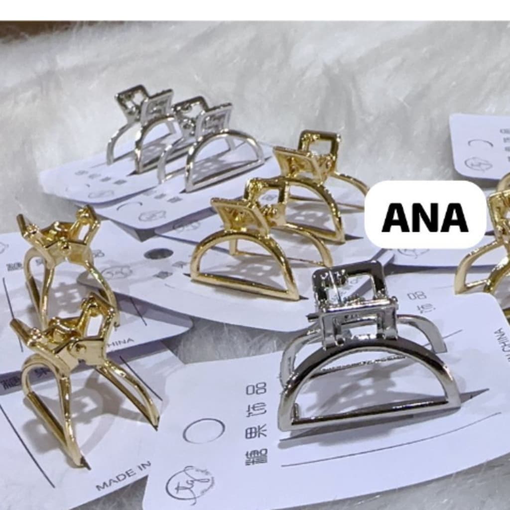 KIT 12 pcs Piranhas PP Dourada e  rose e prata  de metal vários modelos blogueira-GUI ANA