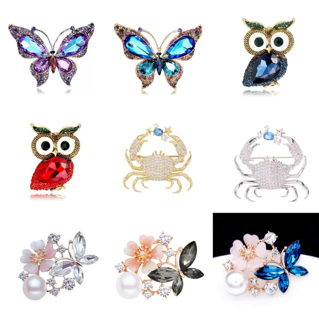 Broche de abelha com flor de borboleta, acessórios fixos para roupas