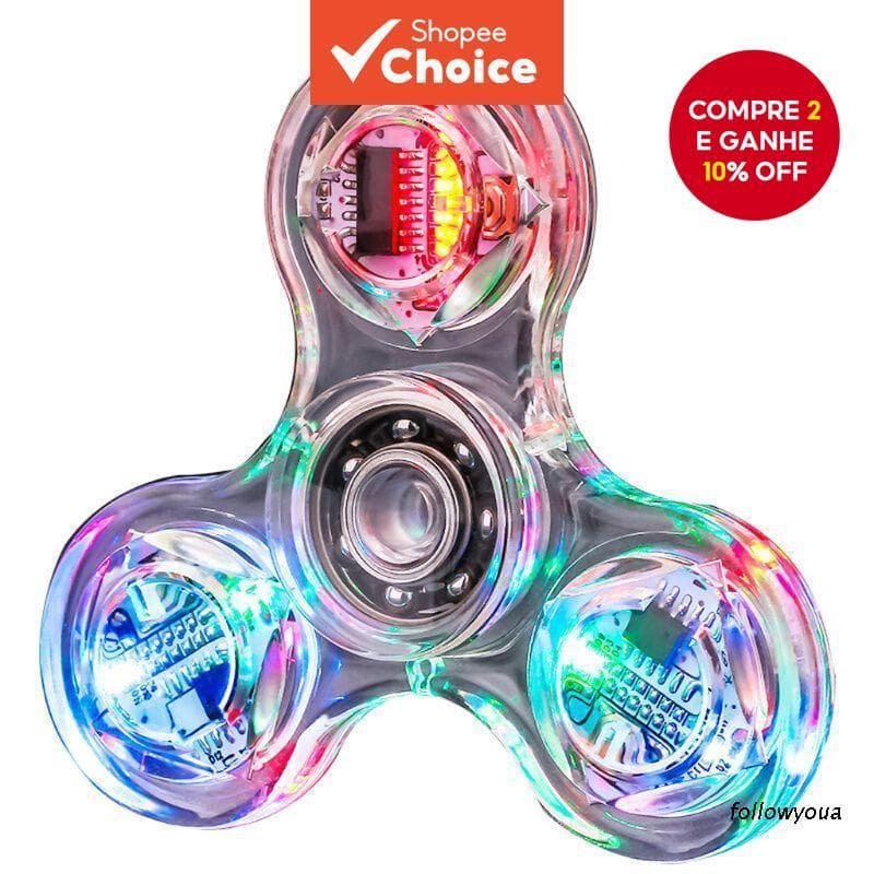 Novidade Múltiplas Mudanças LED Fidget Spinner Luminoso Mão Superior Spinners Brilho No Escuro EDC Alívio Do Estresse Br