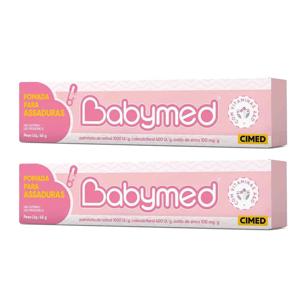 Babymed Rosa Pomada Assaduras 100mg Kit 2 - 45g - Cimed