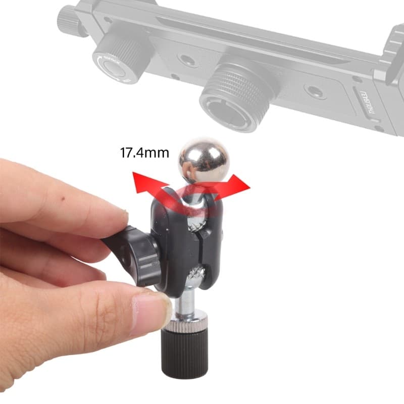 Utake Universal 360 Rotação 17 4mm Cabeça Para 1 Adaptador De Rosca De 4 Polegadas Montagens
