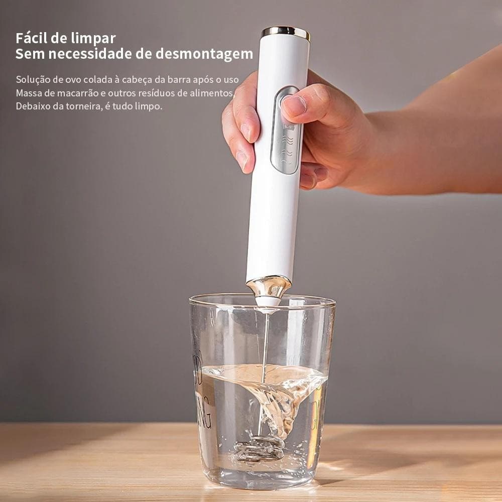 Mini Batedor Misturador Mixer Elétrico portátil Recarregável Para Bebi Leite Café Ovo 2 em 1 lolibiju