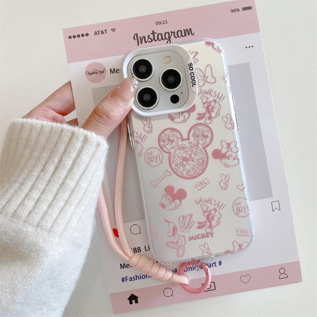 Capa de celular da Mickey Mouse com iPhone 17 16 15 14 13 12 11 PRO MAX XS XR 7 8PLUS SE AIR casca macia