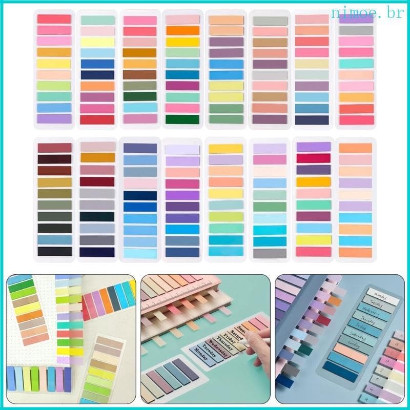 Etiqueta Índice Colorida Nim 2000-4200Pcs Abas Autoadesivas Régua