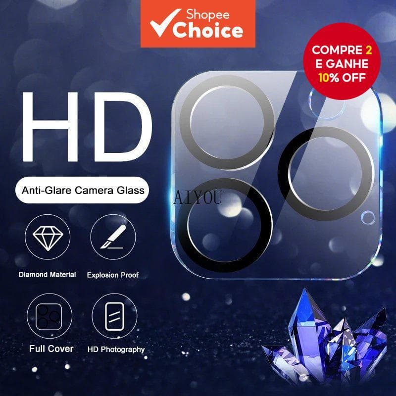 Protetor De Tela De Filme De Lente De Câmera Traseira 20D Para iPhone 17 1615 14 13 Mini 12 11 16 Pro Max 17 Antiarranhõ