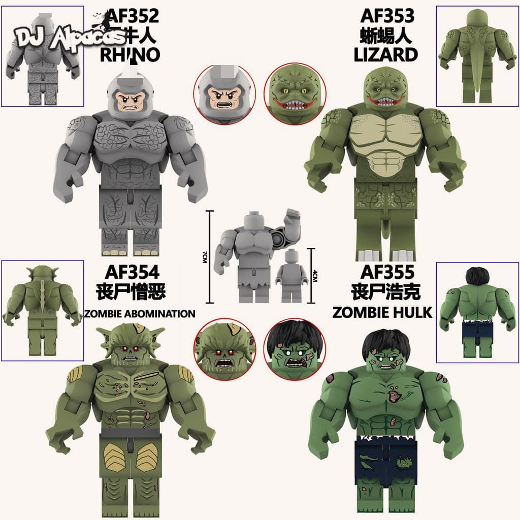 Blocos De Construção Figuras Brinquedo Colecionável AF352 AF353 AF354 AF355