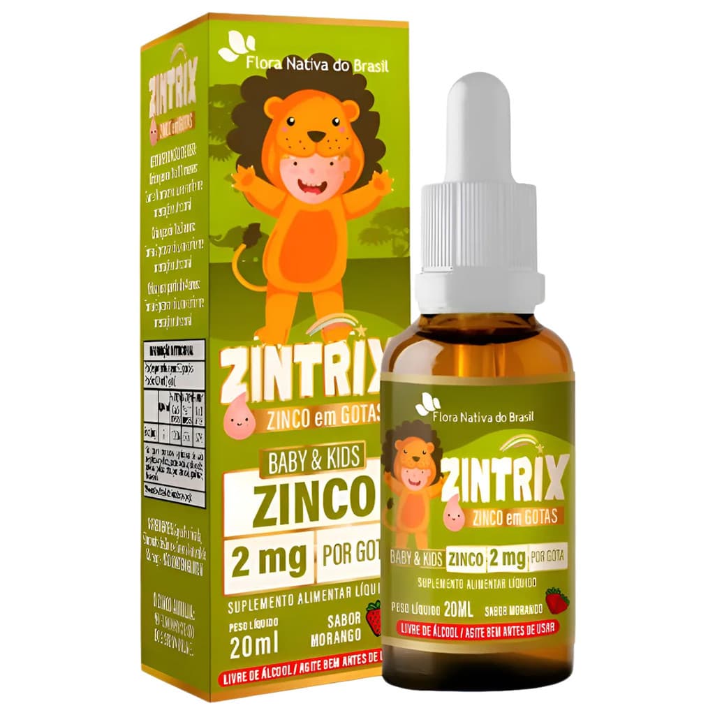 Zintrix Vitamina Zinco Gotas 20ml Infantil Kids Flora Nativa