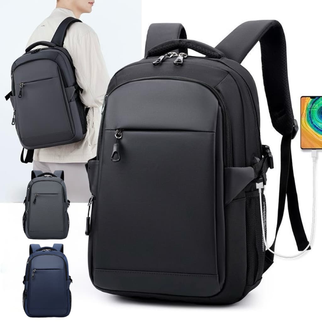 Mochila para Notebook com USB Impermeável Reforçada para Uso Diário e Viagem