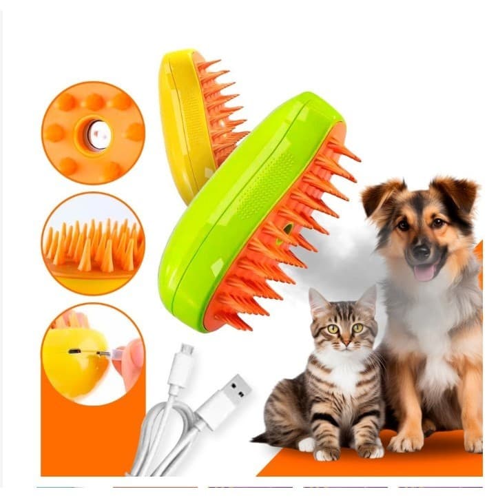 Escovas A Vapor 3 Em 1 Para Cães E Gatos De Estimação Remoção De Pêlos (9154)