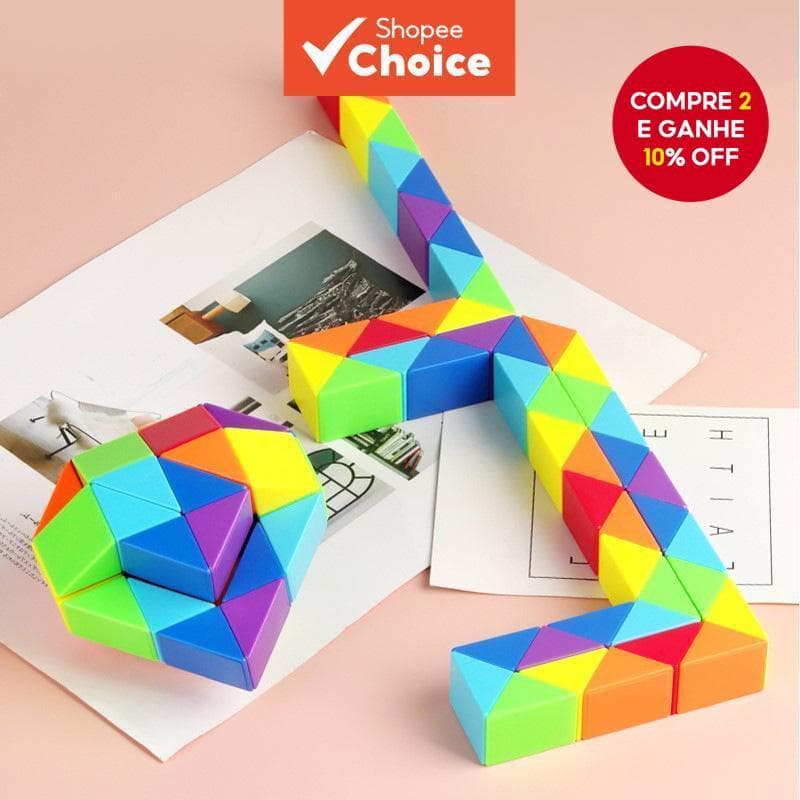 Nova Variedade: Régua Mágica Arco-Íris 24 Réguas Mágicas Brinquedos Educativos e de Descompressão para Crianças