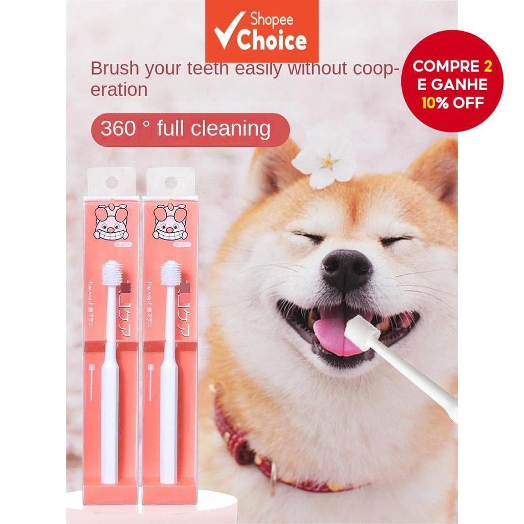 360 ° Escova De Dentes Para Cães , Cabeça Pequena , Cerdas Macias , Cuidados Bucais , Remoção De Tártaro , Pequenos , Fe