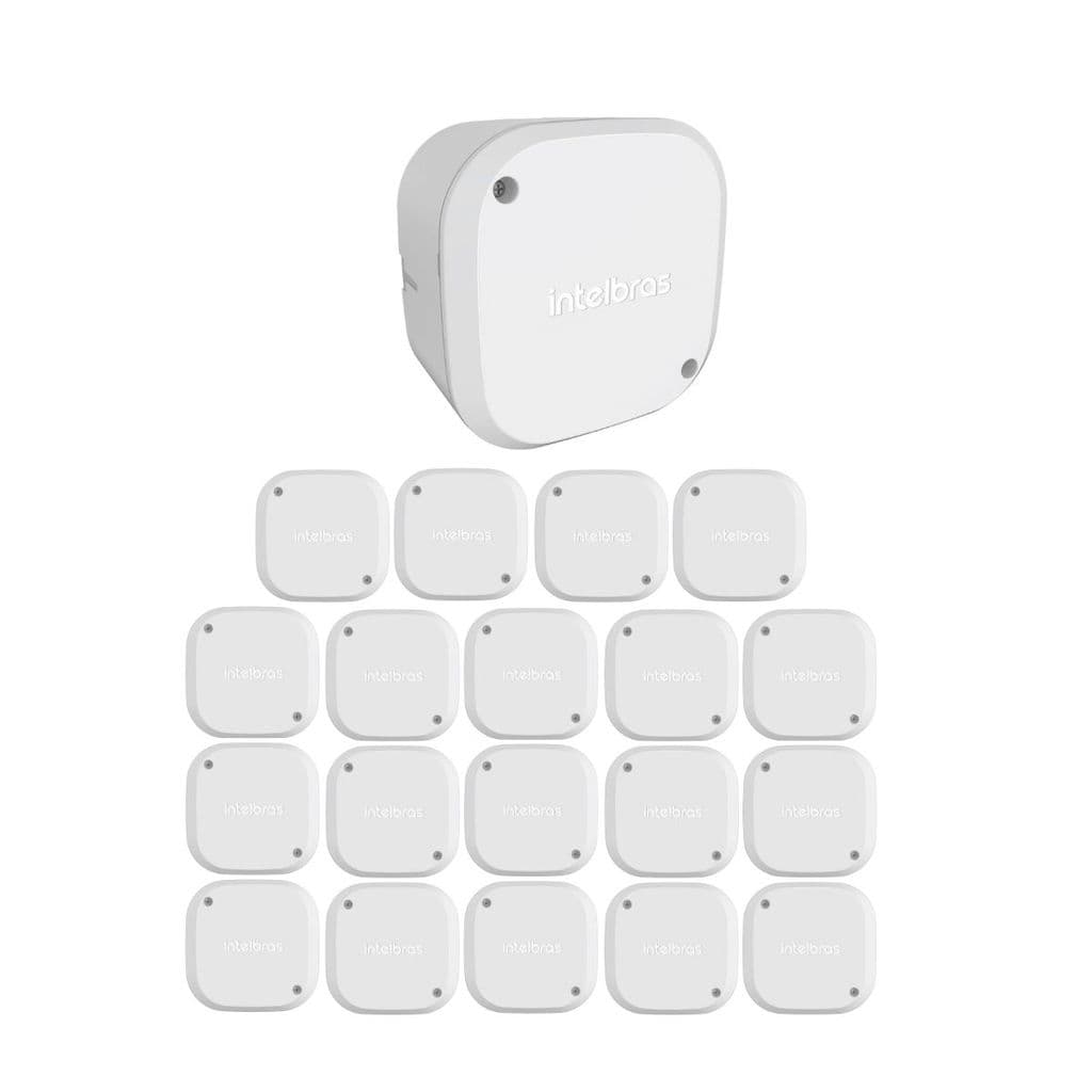 Kit 20 Caixas de Passagem Plástica Câmeras Bullet/Dome Interno VBOX 1100 Intelbras