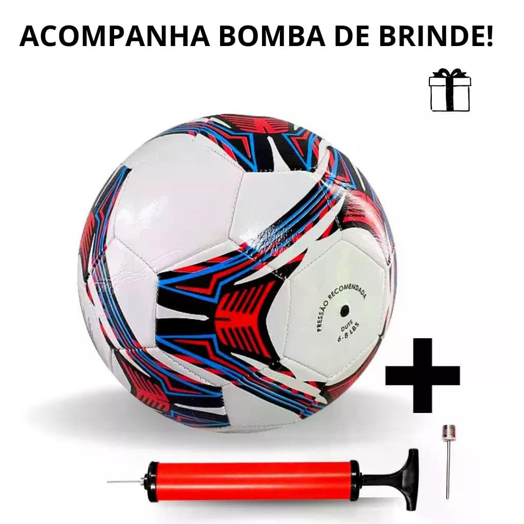 Kit 10 15 20 25 30 ou 40 Bolas Futebol Nº5 + Bomba – Bola Campo Quadra Society Treino pROFISSIONAL